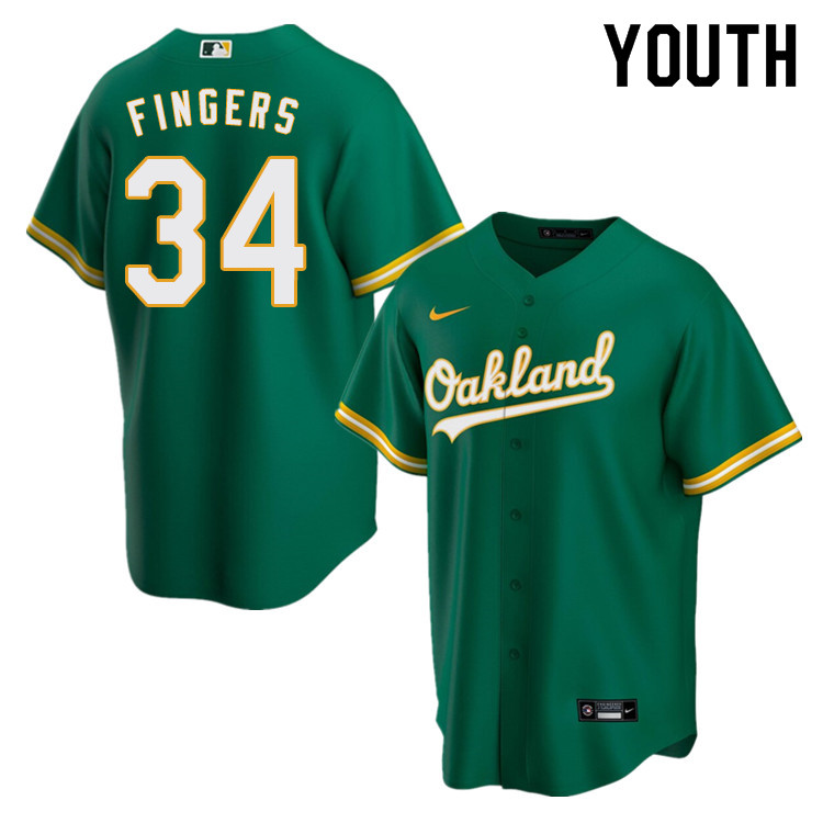 Nike Youth #34 Rollie Fingers Oakland Athletics Baseball Jerseys Sale-Green